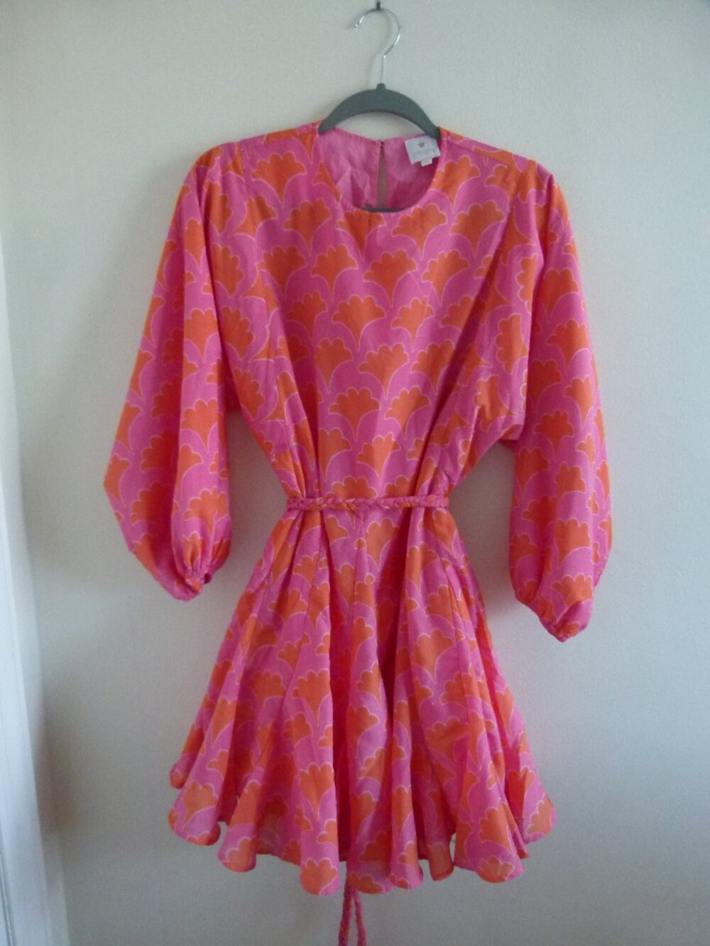 J. Marie Resort-Style A-Line Dress - Vibrant Pink and Orange Patterned